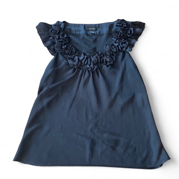 Spense Black Ruffled Blouse - Picture 3 of 6